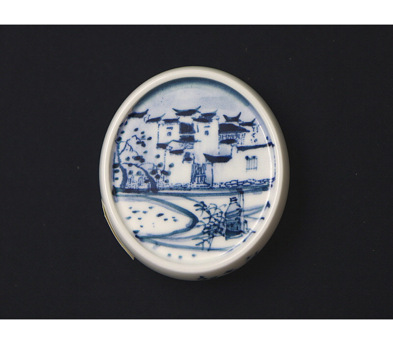 90. 청화 산수가문